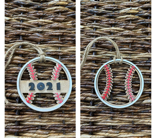 Baseball Ornament, Softball Ornament, Car Charm, Bag Charm, Sports Ornament, Team Ornament, Personalized Baseball Ornament