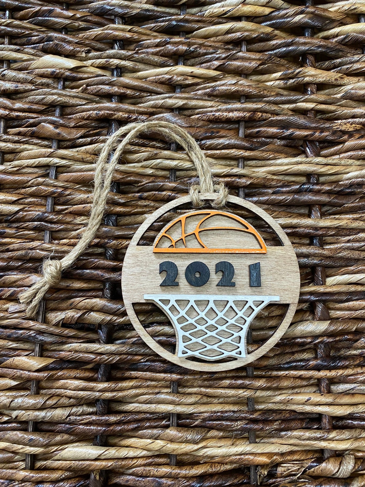 Basketball Ornament, Car Charm, Bag Charm, Sports Ornament, Team Ornament, Personalized Basketball Ornament